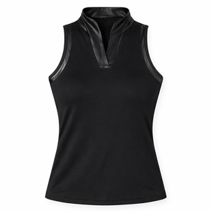 Calliope Lucky In Leather Racerback Mock