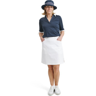 Abacus Lily Half Sleeve Polo - Navy/White