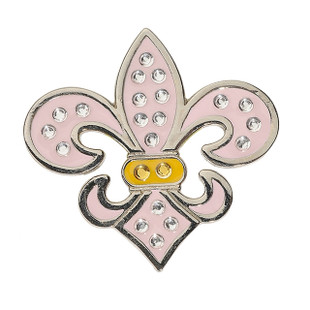 Navika Ballmarker with Swarovski® Crystals - Fleur de Lis Pink