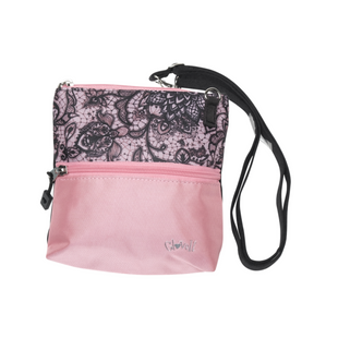 Glove It 2-Zip Cross Body Bag - Rose Lace 