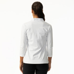 Daily Sports Patrice Ruffle 3/4 Sleeve Polo (Solids)