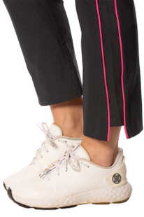 Golftini Stretch Ankle Pant - Black/Hot Pink