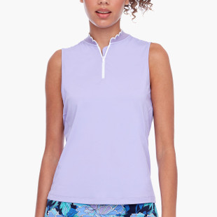 Swing Control Velocity Sleeveless Scallop Mock