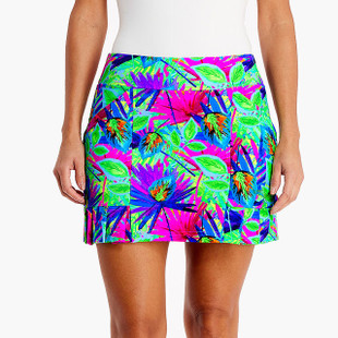 TzuTzu Kenley 16" Knife Pleat Golf Skort - Botanical