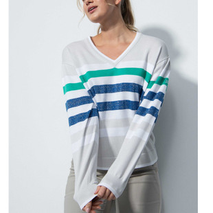 Daily Sports Iwaki Striped V-Neck Sweater