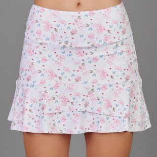 Denise Cronwall Leisurely Tiered Skort - Floral