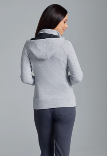 IBKUL Popcorn Stitch Zip Jacket with Hood