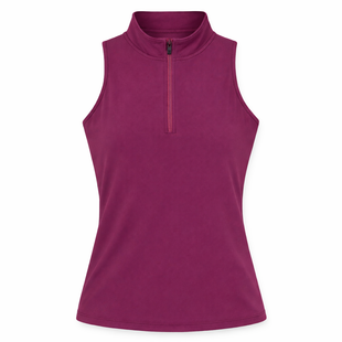 Calliope Kendall Plum Cutaway Sleeveless Mock