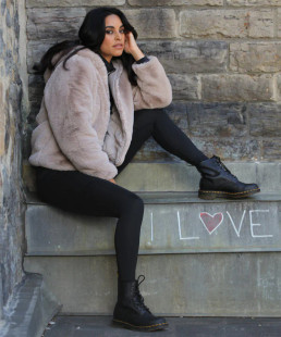 Sunice Paris Reversible Faux Fur Puff Jacket