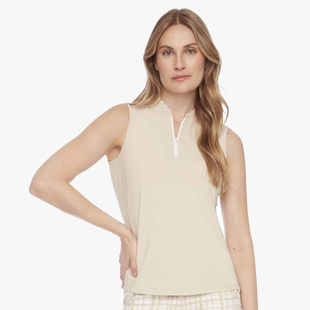 Swing Control Velocity Sleeveless Scallop Mock