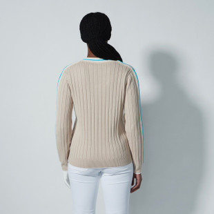 Daily Sports Mairi Raw Beige V-Neck Sweater