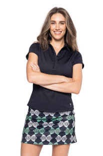 Golftini Stretch Tech Whirlwind Navy/Kelly Green Skort
