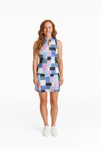 Amy Sport Color Block Isabel Sleeveless Mock