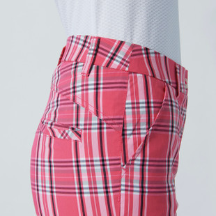 Daily Sports Intense Coral Golf Plaid Short