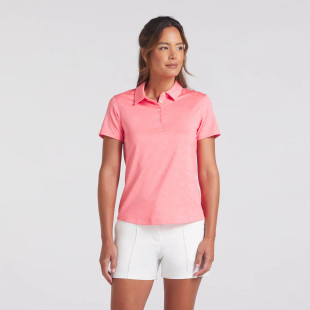 Puma MATTR Lianas Peach Frost Jacquard Golf Polo