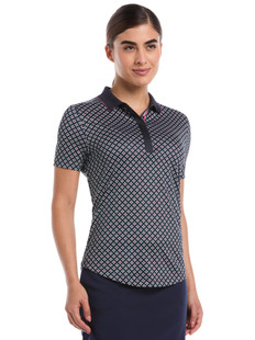 Callaway Mini Geo Floral Short Sleeve Top