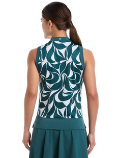 Callaway Abstract Swirl Sleeveless Mock