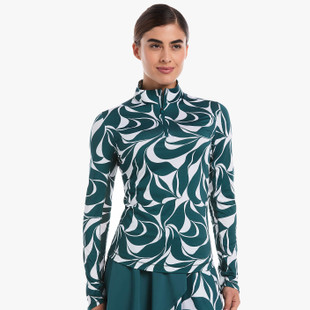 Womens Abstract Swirl Print Sun Protection