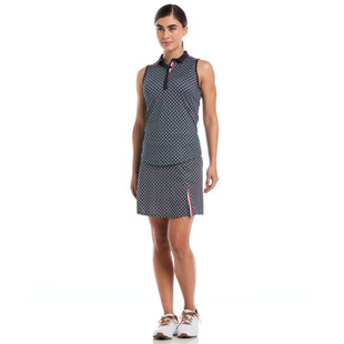 Callaway Mini Geo Floral Sleeveless Polo Callaway Mini Geo Floral Sleeveless Polo