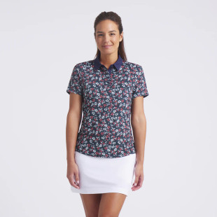 Puma Floral Burst Short Sleeve Golf Polo