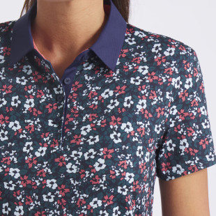 Puma Floral Burst Short Sleeve Golf Polo