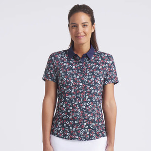 Puma Floral Burst Short Sleeve Golf Polo