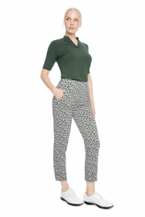 Swing Control Leaves Olive/White Techno Ankle Pant