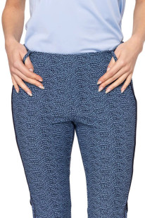 Golftini Seersucker/Blue Swirl Stretch Ankle Pant