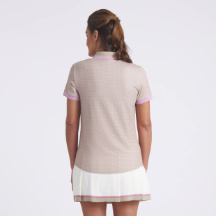 Puma CLOUDSPUN Micro Spark Ice Coffee/Pink Short Sleeve Polo