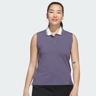 Adidas Beyond Twistknit Preloved Violet Sleeveless Polo