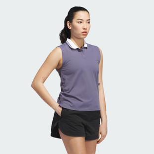 Adidas Beyond Twistknit Preloved Violet Sleeveless Polo