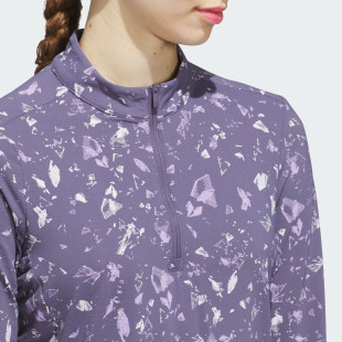 Adidas Ultimate365 Preloved Violet Printed Quarter Zip Mock Adidas Ultimate365 Preloved Violet Printed Quarter Zip Mock