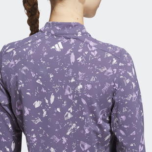 Adidas Ultimate365 Preloved Violet Printed Quarter Zip Mock Adidas Ultimate365 Preloved Violet Printed Quarter Zip Mock