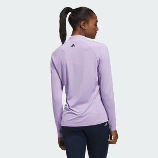 Adidas Powder Plum Long Sleeve Quarter Zip Mock Adidas Powder Plum Long Sleeve Quarter Zip Mock