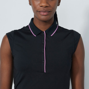 Daily Sports Embroidery Logo Black Sleeveless Polo Daily Sports Embroidery Logo Black Sleeveless Polo