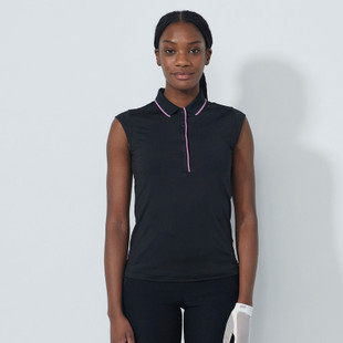 Daily Sports Embroidery Logo Black Sleeveless Polo Daily Sports Embroidery Logo Black Sleeveless Polo