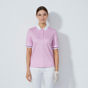DS Delusion Pink Print Half Sleeve Polo