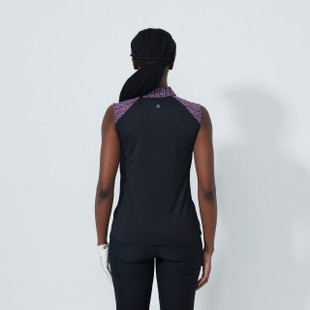 Daily Sports Black Gathered Sleeveless Polo Daily Sports Black Gathered Sleeveless Polo