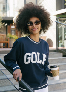 Ellsworth+Ivey Elle Navy Collegiate GOLF Sweatshirts Ellsworth+Ivey Elle Navy Collegiate GOLF Sweatshirts