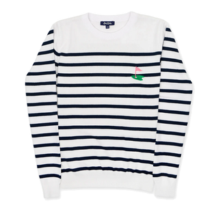  Ame & Lulu Club Sport Navy Fairway Stripe Sweater