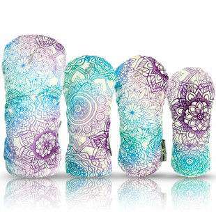 Taboo Golf 4-Pack Resort Club Cover Set in Mandala Dreams print – colorful mandala golf head covers for women