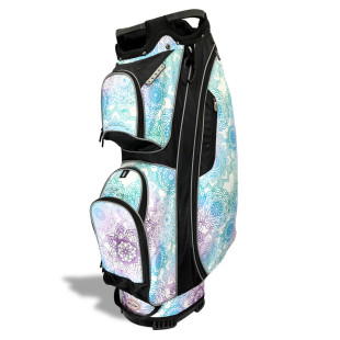 Taboo Fashions 14-Way Lightweight Women’s Golf Cart Bag with Cooler in Mandala Dreams print – colorful mandala golf bag for women