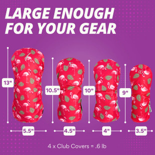Taboo Golf Pink Flamingos 4-Pack Headcover Set