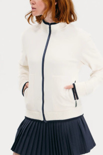 Foray Winter White/Navy Fleece Bomber