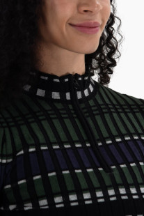 Foray Rib LS Stripe Quarter Zip