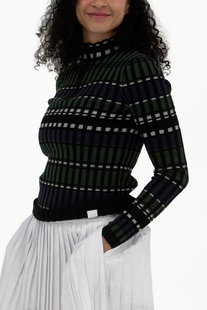 Foray Rib LS Stripe Quarter Zip