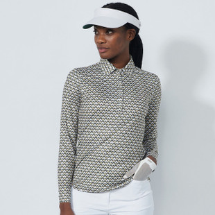 Daily Sports Diamond Geo Printed Air Long Sleeve Polo