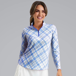 IBKUL Tony Plaid Long Sleeve Mock