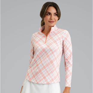 IBKUL Tony Plaid Long Sleeve Mock