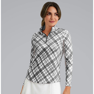 IBKUL Tony Plaid Long Sleeve Mock